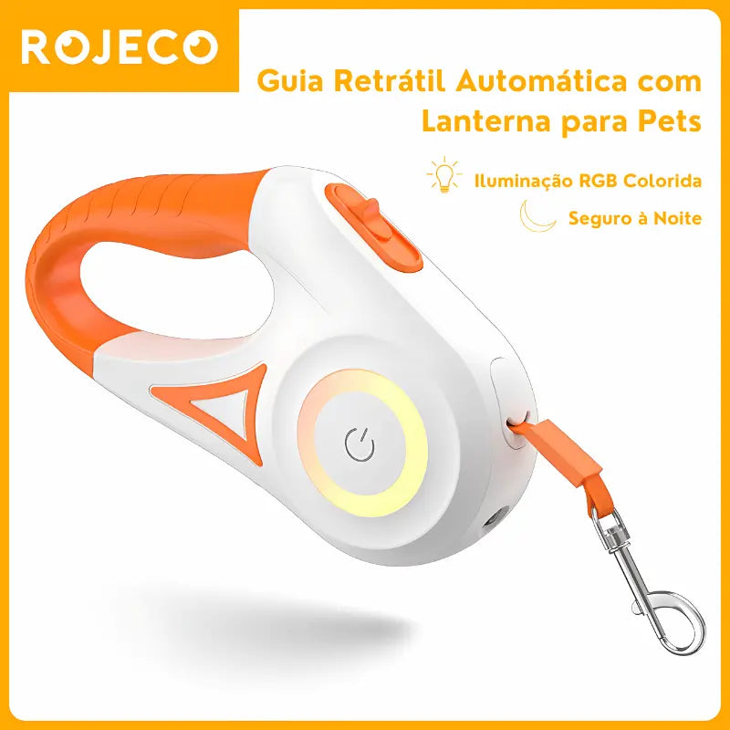 Guia Retrátil Automática com Lanterna para Pets - STUFF